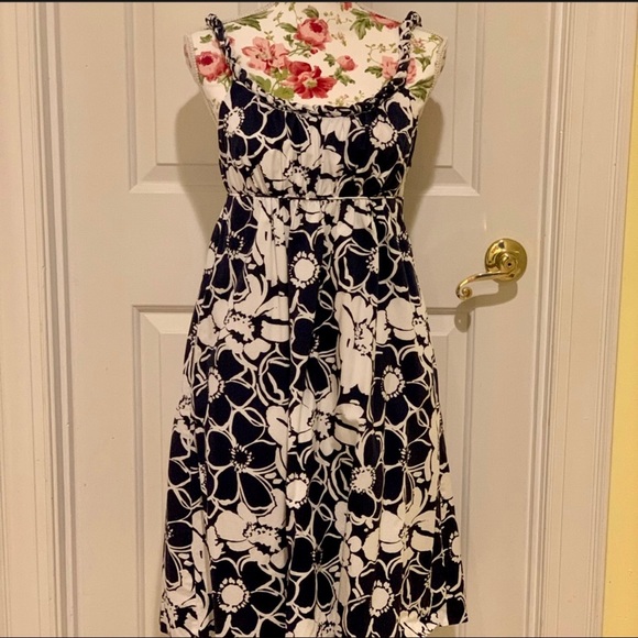 J. Crew Dresses & Skirts - J Crew navy and white floral sundress size 4